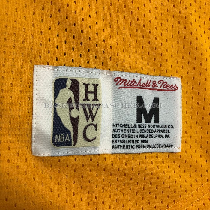 Maillot Manche Courte Los Angeles Lakers Kobe Bryant NO 8 Jaune